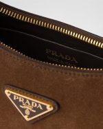 Prada Arqué Suede Shoulder Bag - Image 6